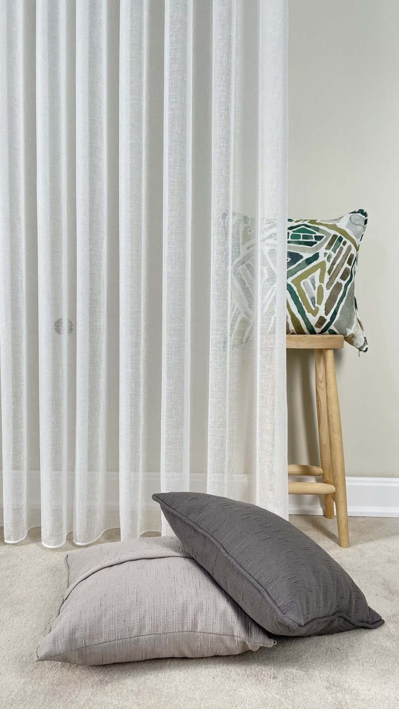 S pile Tül Perde - Keten Dokulu Bodrum Model