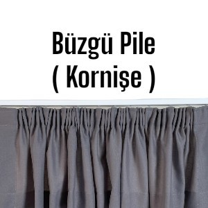 Düz Fon Perde - Bügzü Pile